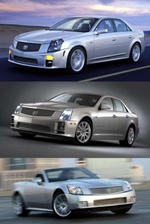 Несколько лет назад Cadillac сказал своё слово в классе «заряженных» автомобилей тремя моделями V Series: CTS-V, STS-V, XLR-V (сверху вниз).